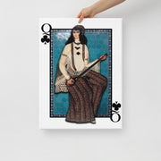 Queen of Clubs Canvas - Persian Design Accessories & Home Decoration