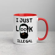 I Just Look Illegal Mug with Color Inside - Persian Design Accessories & Home Decoration