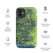 Deep Green Tough iPhone case - Persian Design Accessories & Home Decoration